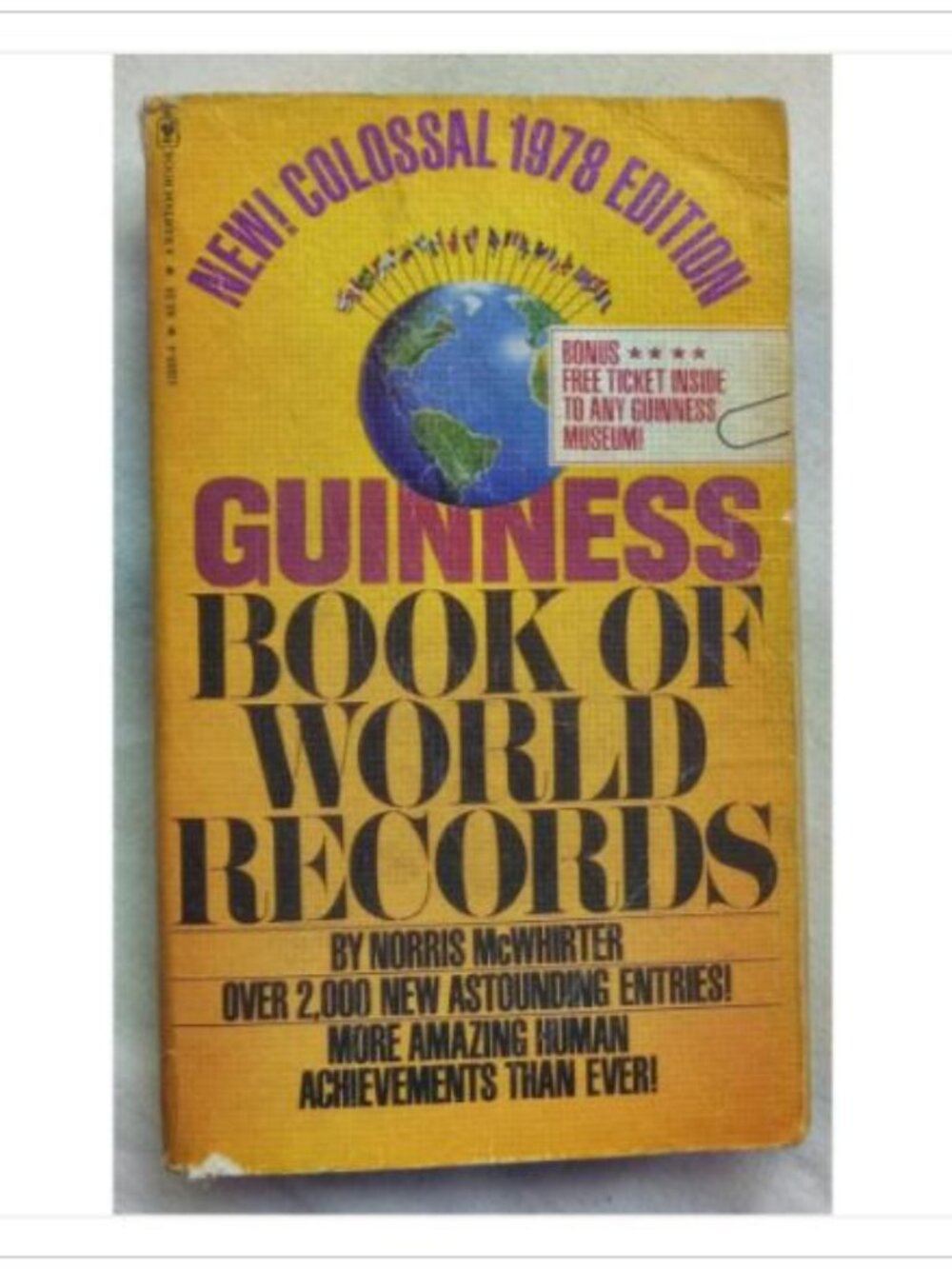 Guinness Book of World Records Colossal 1978 Edition Bantam Books 1978 PB